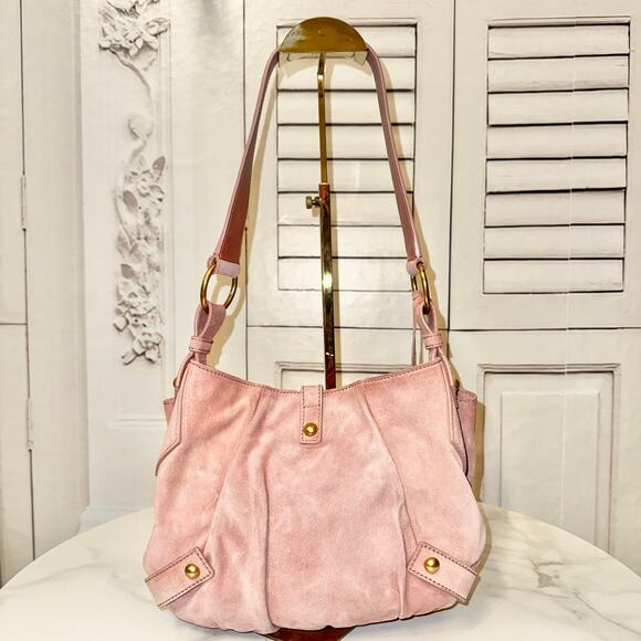 Saint Laurent Suede Bow Shoulder Bag - Picture 2 of 12